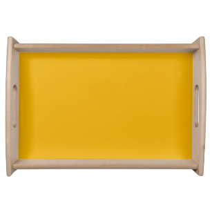 Sunny Daylily Yellow Solid Colour Print Serving Tray