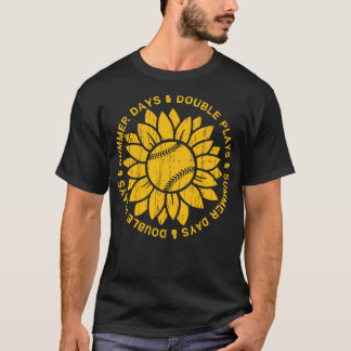 Sunny Days and Double Plays Baseball or Softball S T-Shirt