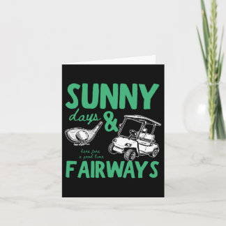 Sunny Days And Fairways Illustration Card
