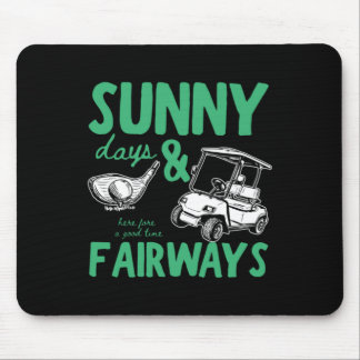 Sunny Days And Fairways Illustration Mouse Mat