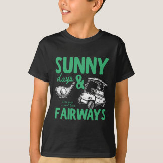 Sunny Days And Fairways Illustration T-Shirt