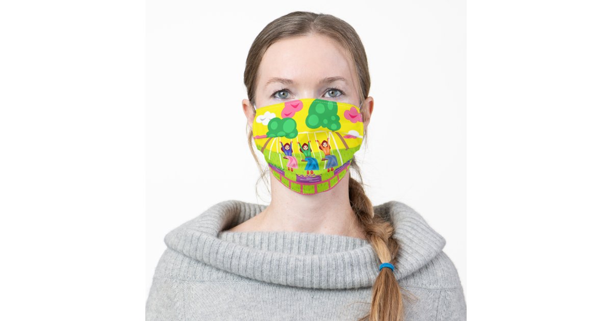 sunny dayz cloth face mask Zazzle.co.uk