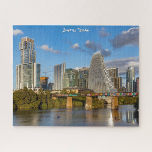 Sunny Downtown Austin along the Colorado River Jigsaw Puzzle