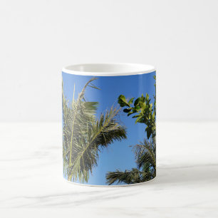 Sunny Escape: Palm Trees Swaying in the Breeze Coffee Mug