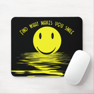 Sunny Face In Water Ripples Mouse Mat