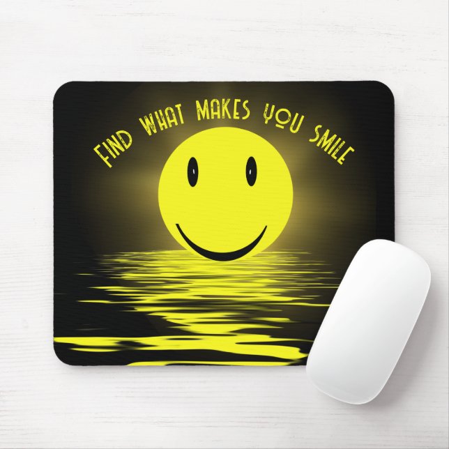 Sunny Face In Water Ripples  Mouse Mat (With Mouse)
