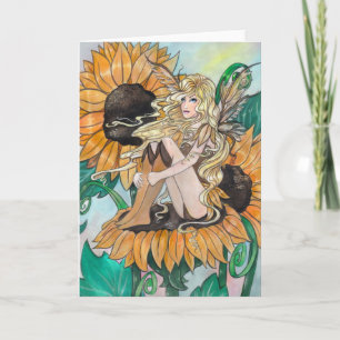 "Sunny" fairy blank greeting card