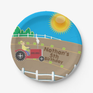 Sunny Farm Paper Plate