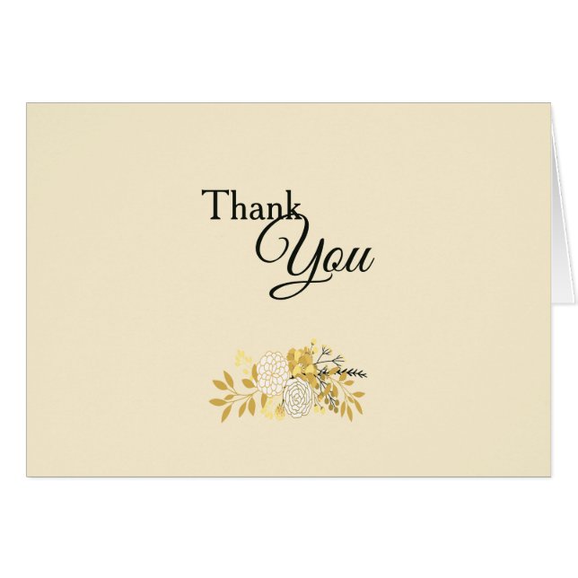 Sunny Floral Thank You Horizontal (Optional Photo) (Front Horizontal)