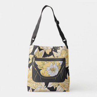 Sunny Floral Touch Purse AI art  Crossbody Bag