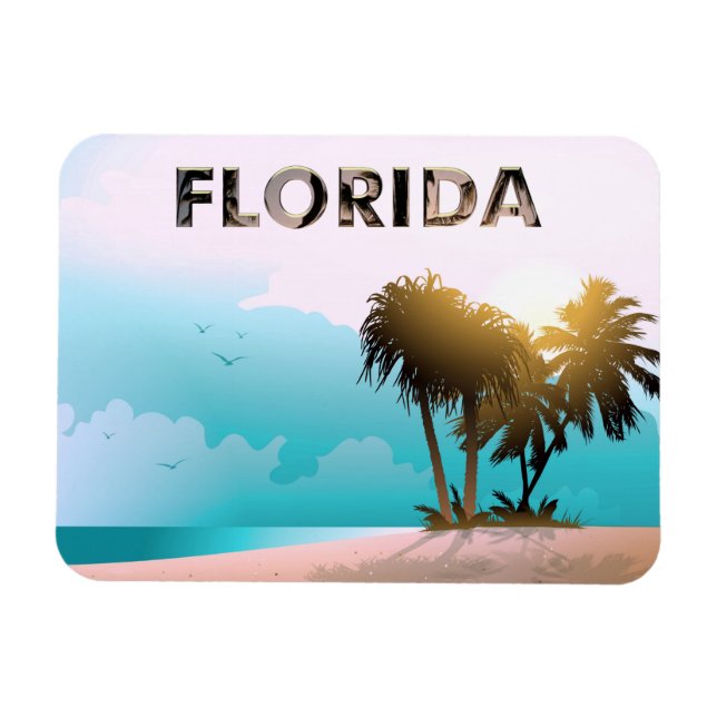 Sunny Florida Beach Magnet (Horizontal)