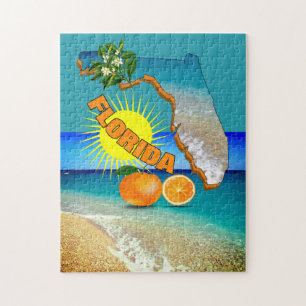 Sunny Florida Sunshine Orange Blossom Travel Jigsaw Puzzle