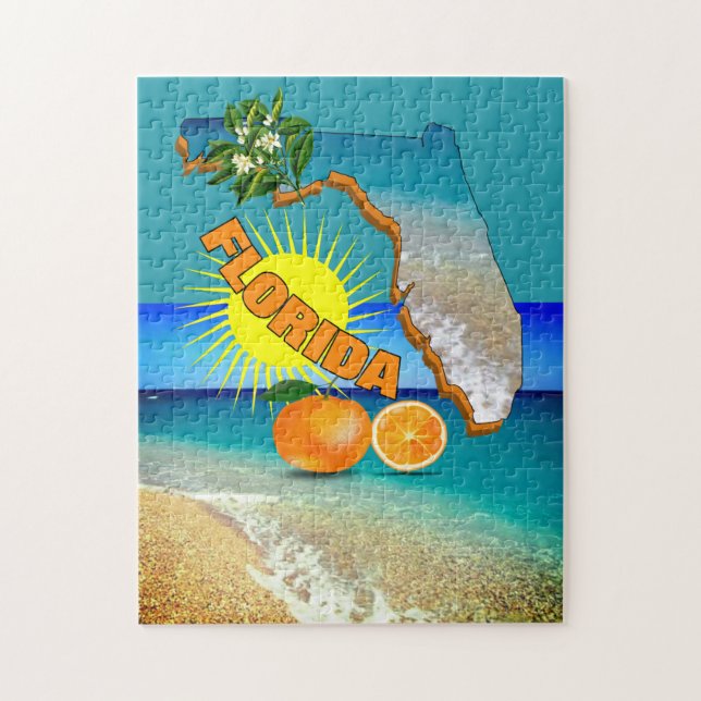 Sunny Florida Sunshine Orange Blossom Travel Jigsaw Puzzle (Vertical)