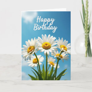 Sunny Flowers Birthday Card