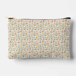 Sunny Flowery Rainbow Day Accessory Pouch