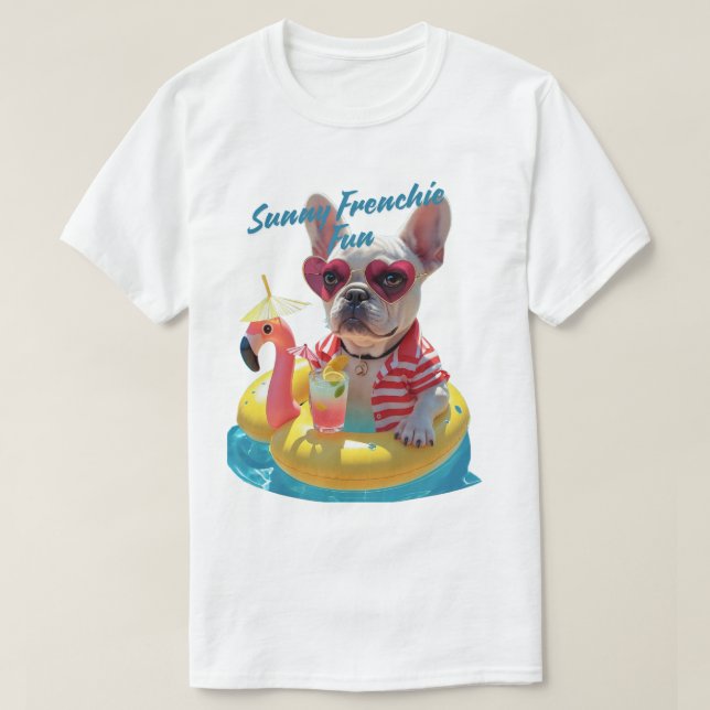 Sunny Frenchie Fun T-Shirt (Design Front)
