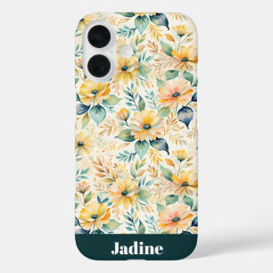 Sunny Gold Flowers iPhone 16 Case