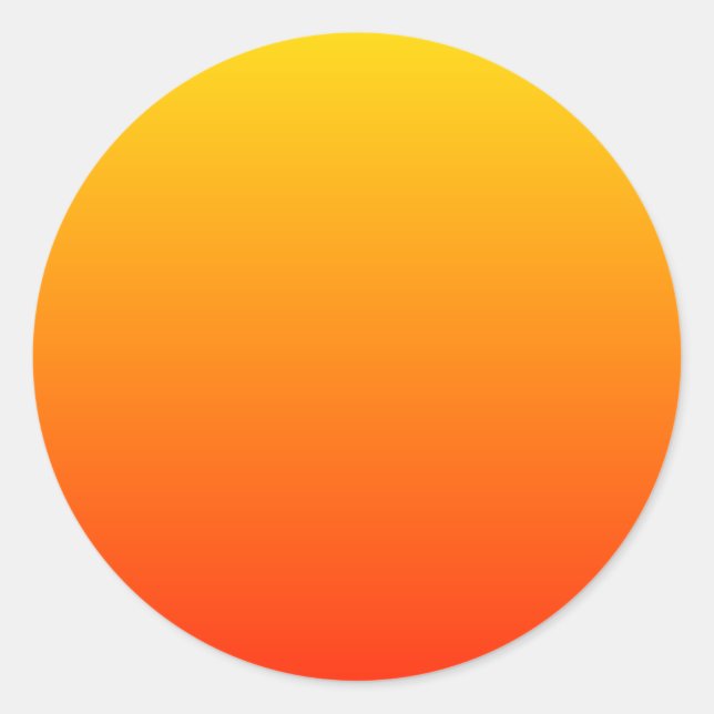 Sunny Gradient Classic Round Sticker (Front)