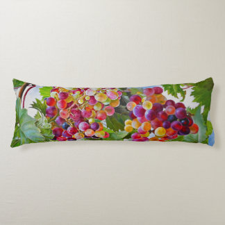 Sunny Grapevine – Colourful Grapes Still Life Pain Body Cushion