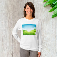 Sunny Green Field Landscape