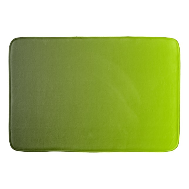 Sunny Green Forest Green Warm Colours Bath Mat (Front)