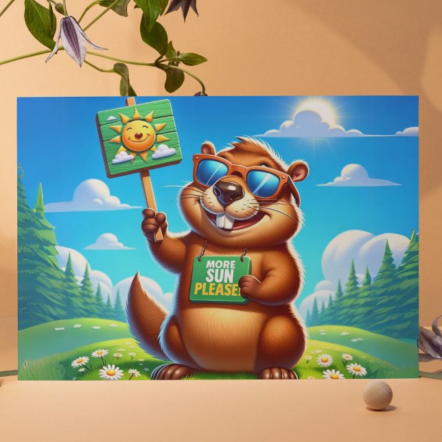 Sunny Groundhog Holiday Postcard (Creator Uploaded)