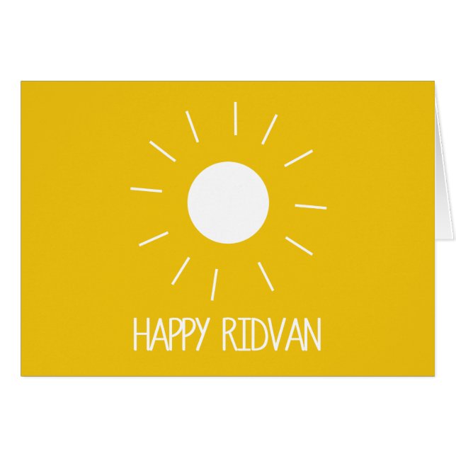Sunny Happy Ridvan Baha'i Card (Front Horizontal)