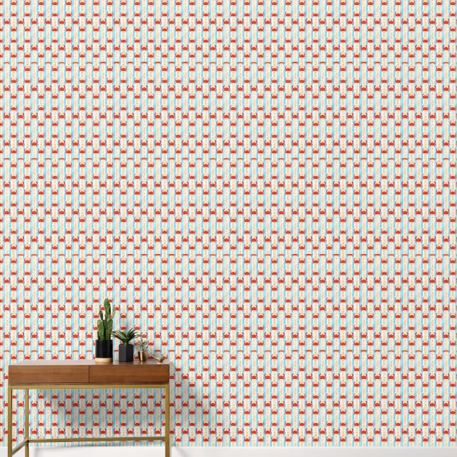 Sunny Harbour Crabline Wallpaper Decor (Hallway)