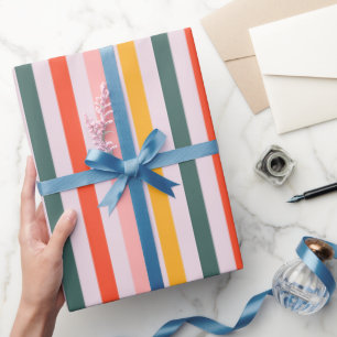 Sunny Horizontal Stripes Wrapping Paper