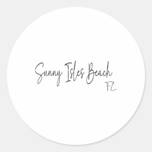 Sunny Isles Beach Florida Ca Retro Classic Round Sticker