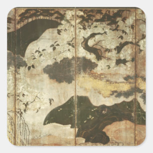 Sunny Landscape Square Sticker