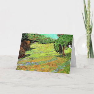 Sunny Lawn in a Public Park by Vincent van Gogh Card