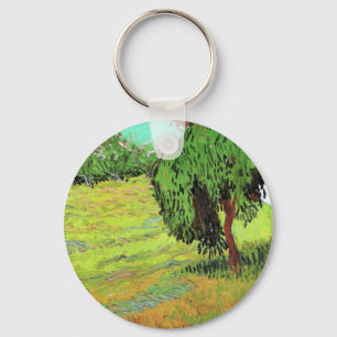 Sunny Lawn in a Public Park by Vincent van Gogh Key Ring