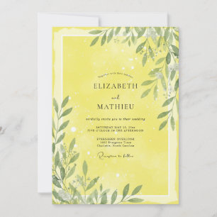 Sunny Leafy Wedding Invitation