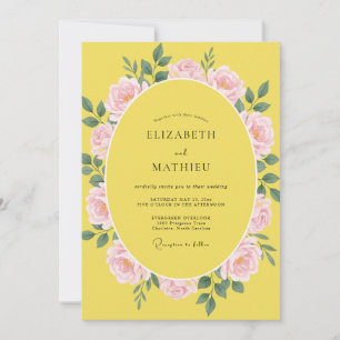 Sunny Lemon Blossom Wedding Invitation