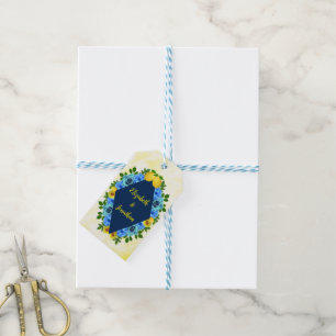 Sunny Lemon Floral Wedding Gift Tags