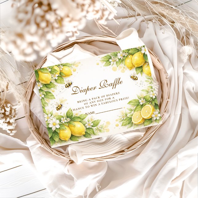 Sunny Lemon Honey Bee Diapper Raffle Enclosure Card (Creator Uploaded)