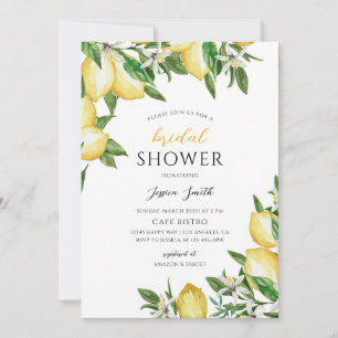 Sunny Lemon Mediterranean Bridal Shower Invitation