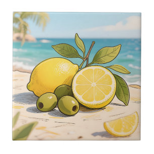 Sunny Lemon Olive Beachside Fresh Tile