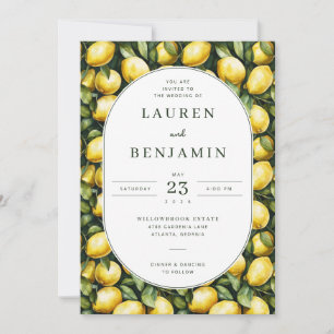 Sunny Lemon Wedding Invitation