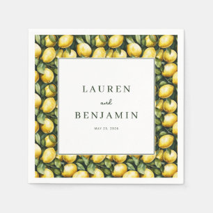 Sunny Lemon Wedding Napkin