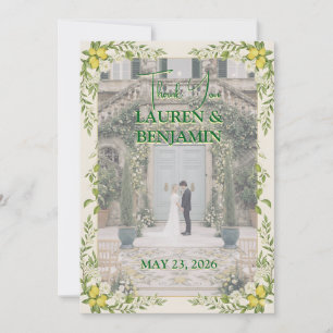 Sunny Lemon Wedding Thank You Card
