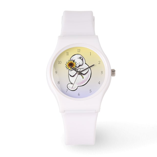 Sunny Manatee Off-Leash Art™ Watch (Front)