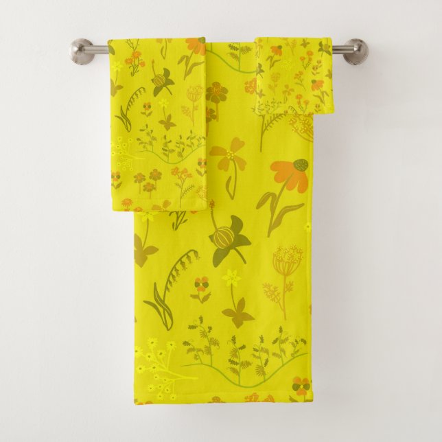 Sunny Meadow Flowers  Bath Towel Set (Insitu)