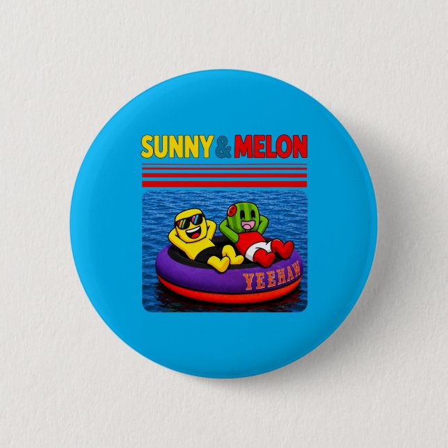 Sunny Melon Kids Design 6 Cm Round Badge (Front)