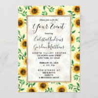 Sunny Neon Pastel Yellow Sunflowers Leaves Pattern