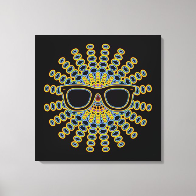 Sunny Nerd Glasses + your backgr. & ideas Canvas Print (Front)
