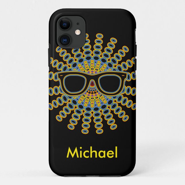 Sunny Nerd Glasses + your backgr. & ideas Case-Mate iPhone Case (Back)
