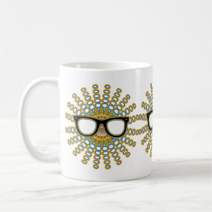 Sunny Nerd Glasses + your backgr. & ideas Coffee Mug