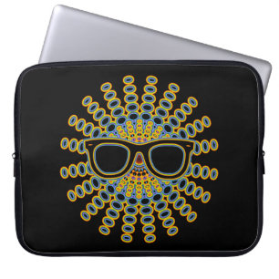Sunny Nerd Glasses + your backgr. & ideas Laptop Sleeve